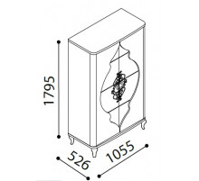 Шкаф витрина 2-х дверная Легенда LEGN-13 венге